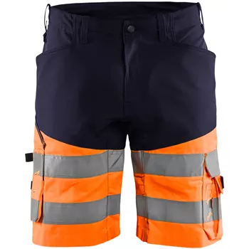 Blåkläder work shorts, Marine/Hi-Vis Orange