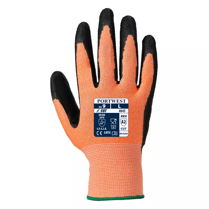 Portwest Amber cut protection gloves Cut B, Orange, large image number 2