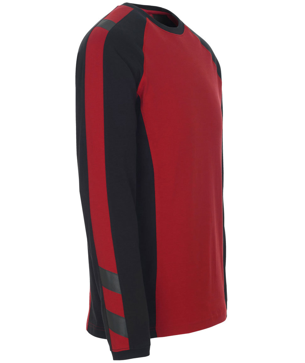 Mascot Bielefeld lang&auml;rmliges T-Shirt, Rot/Schwarz, large image number 3