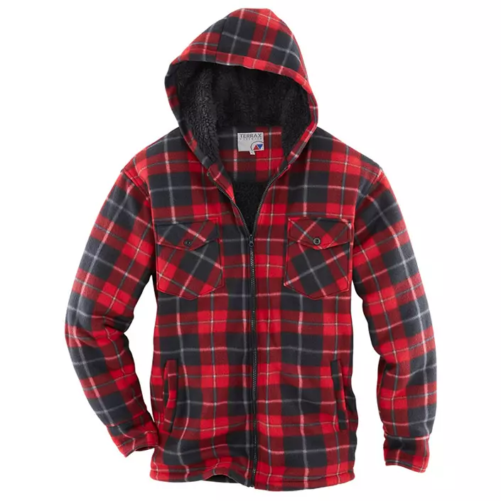 Terrax fodrad skjorta jacka, Röd/Svart, large image number 0