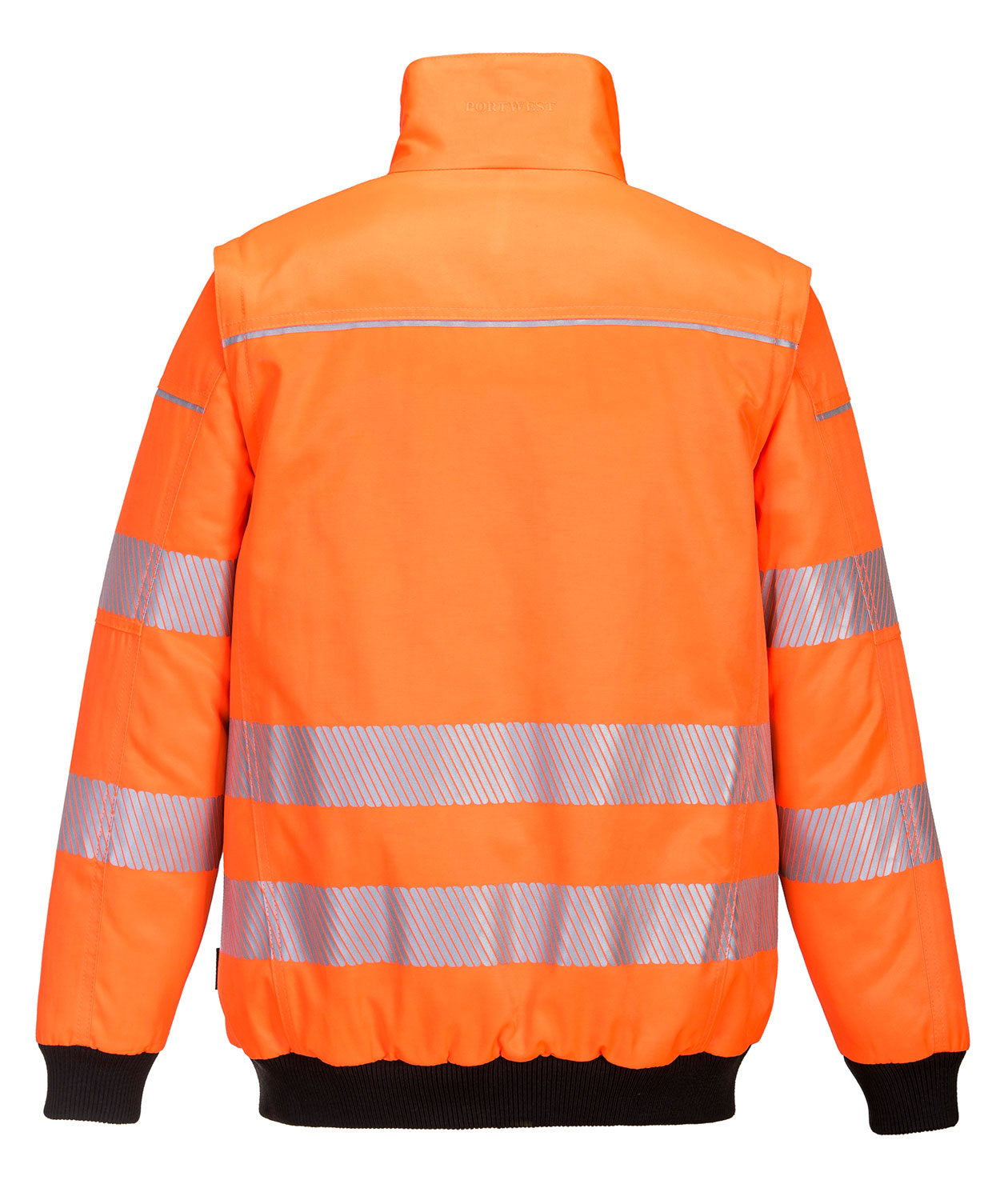 Portwest PW3 3-i-1 pilotjacka, Varsel Orange/Svart, large image number 2