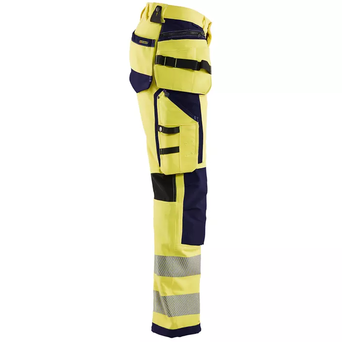 Blåkläder craftsman trousers full stretch, Hi-vis yellow/Marine blue, large image number 3