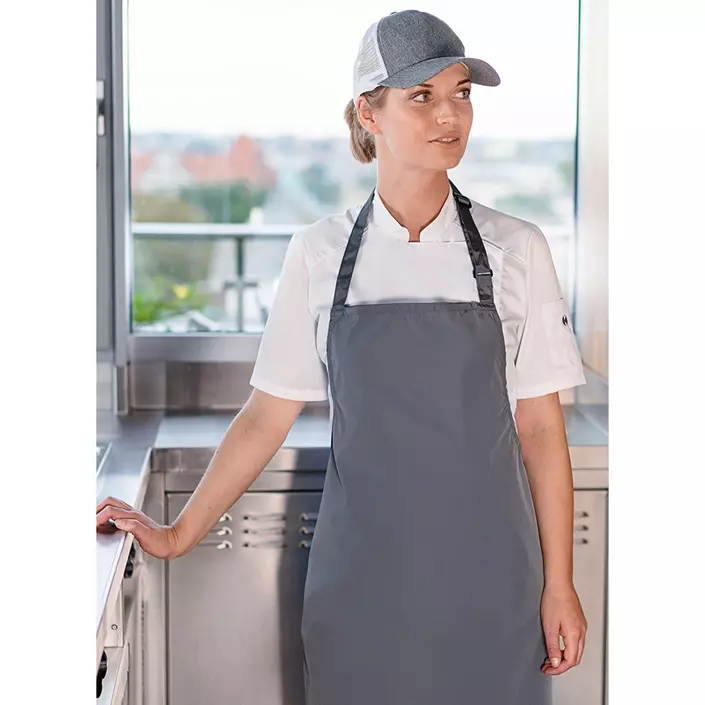 Karlowsky Basic water-repellent bib apron, Anthracite, Anthracite, large image number 1