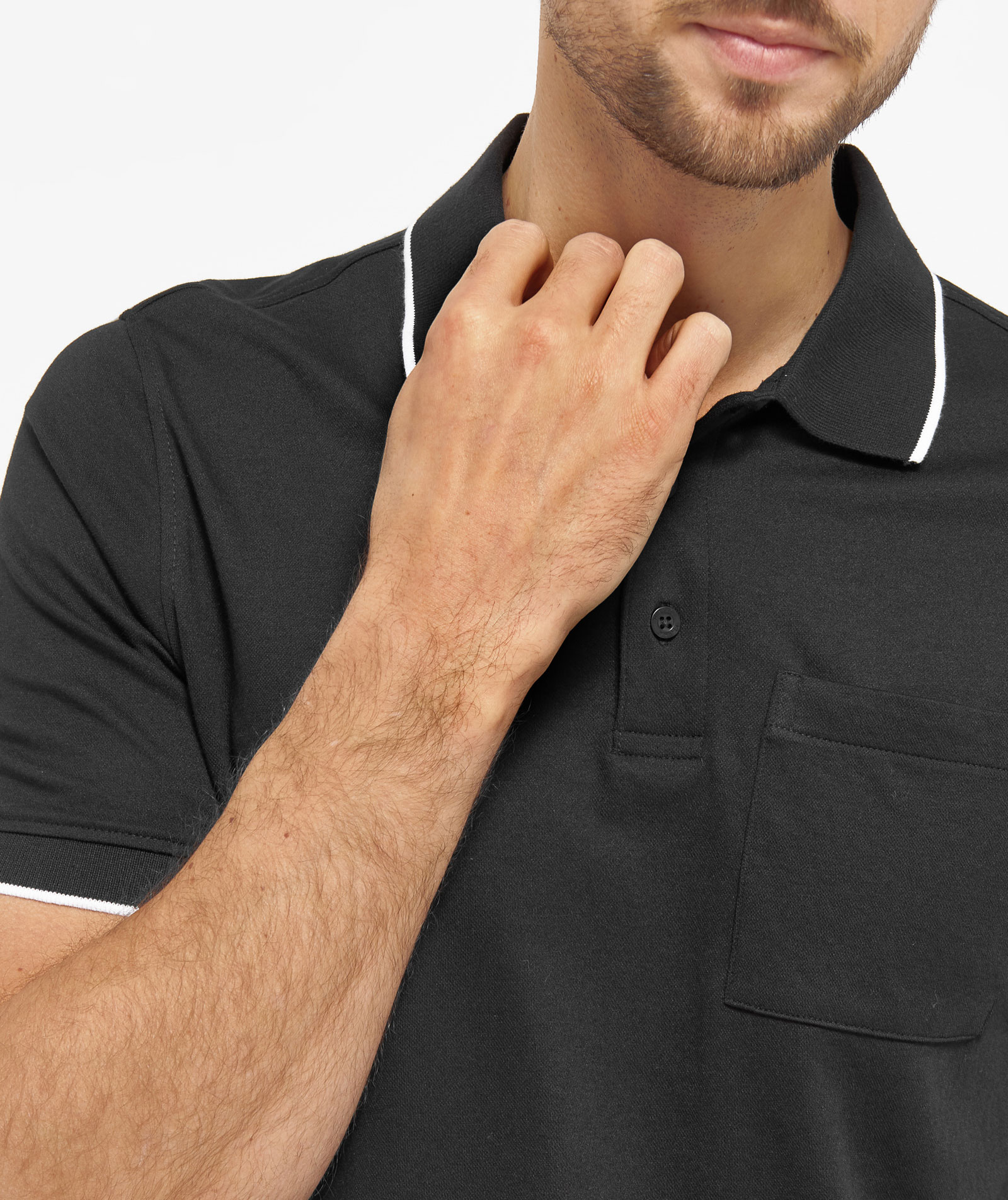 Belika Valencia polo shirt, Black, large image number 3