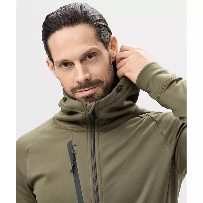 Snickers Flexiwork Polartec® hoodie with zipper 8026, Khaki Green, large image number 7