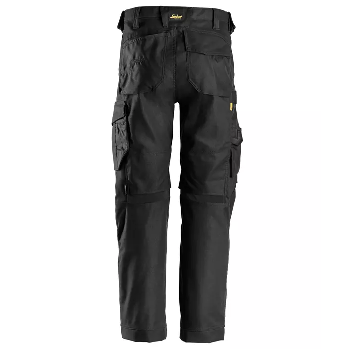 Snickers AllroundWork Canvas+ work trousers 6324, Black, large image number 1