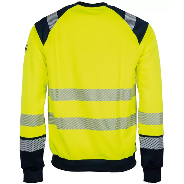 Tranemo sweatshirt, Varsel yellow/marinblå, large image number 1