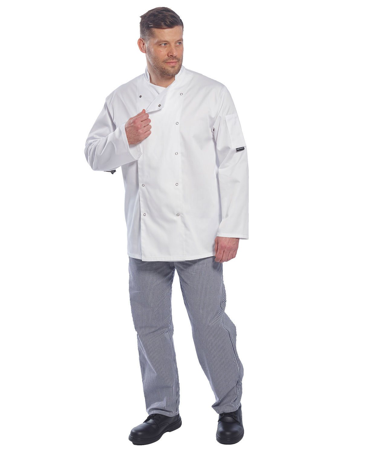 Portwest C833 kokkejakke, Hvid, large image number 2