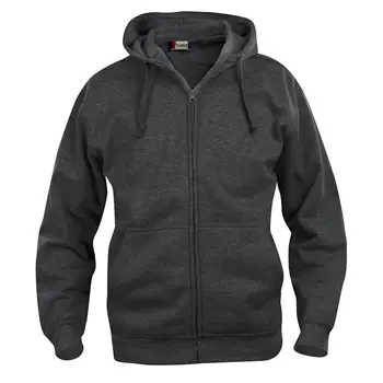 Clique Basic Hoody Full Zip hoodie med blixtlås, Antracitmelerad