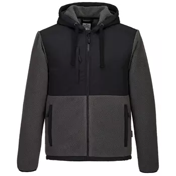 Portwest KX3 fibre pile jacket, Black/Grey