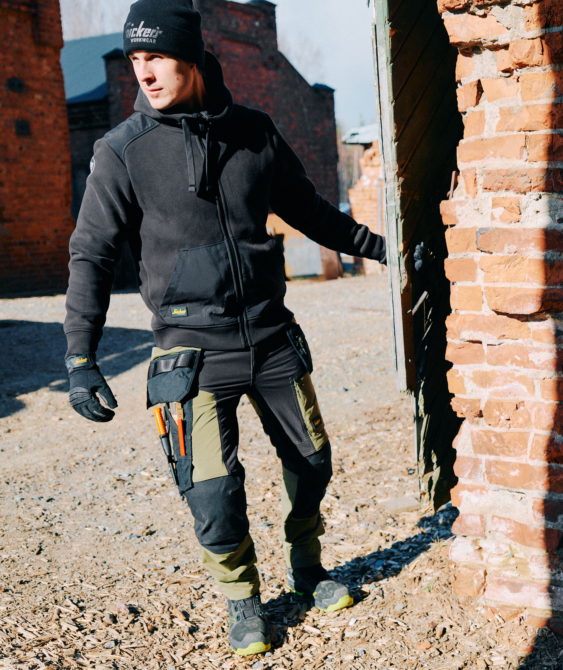 Snickers AllroundWork Handwerkerhose 6218 full stretch, Khaki Green/Black, large image number 2