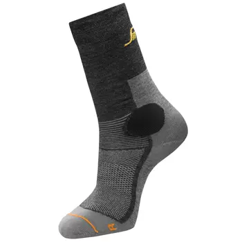 Snickers AllroundWork 37.5® socks with wool, Light grey melange/Anthracite melane