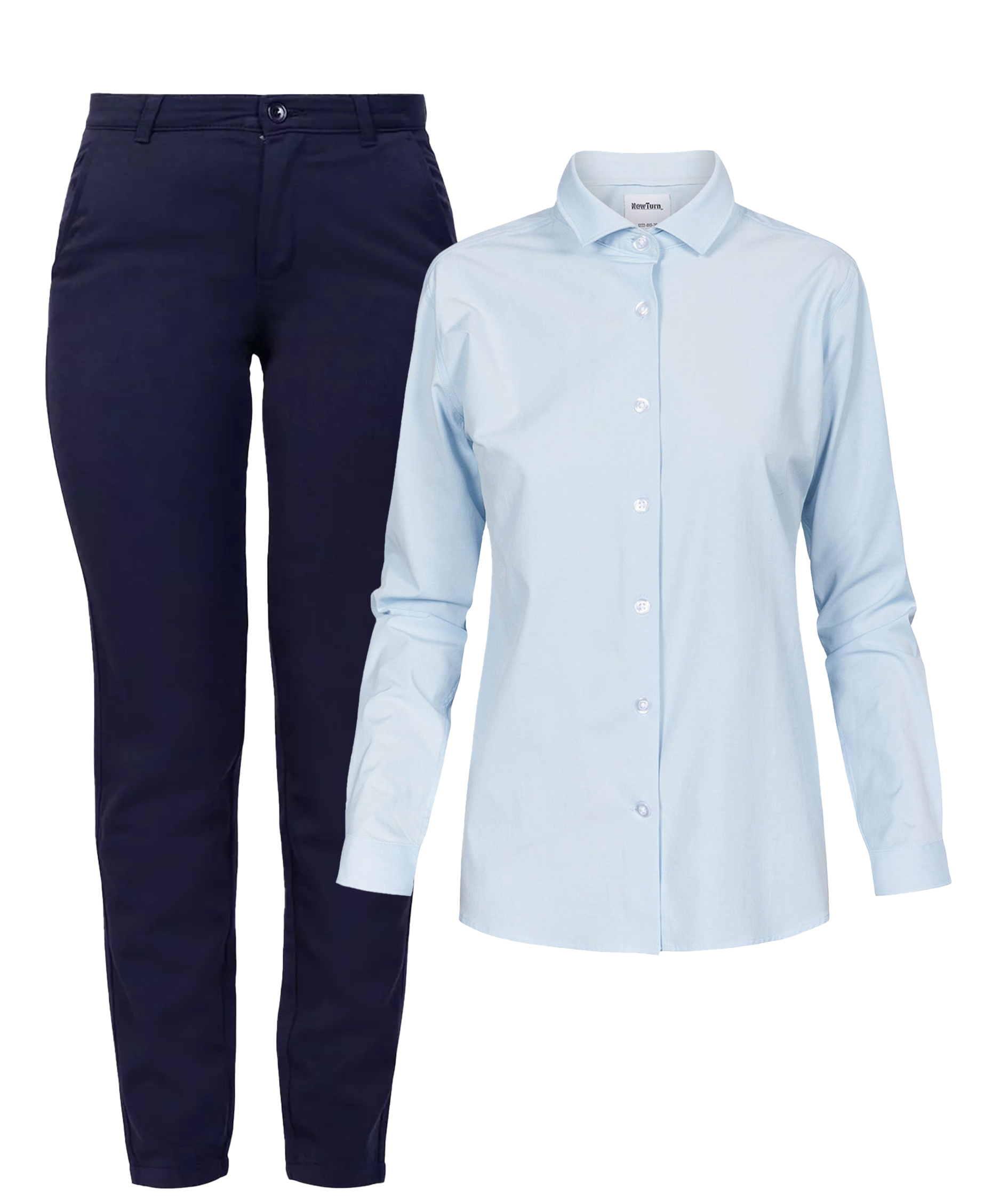 Set med regular fit skjorta och chinos dam