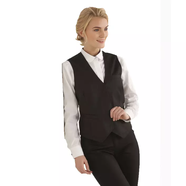Kentaur women's server waistcoat, Black, large image number 1