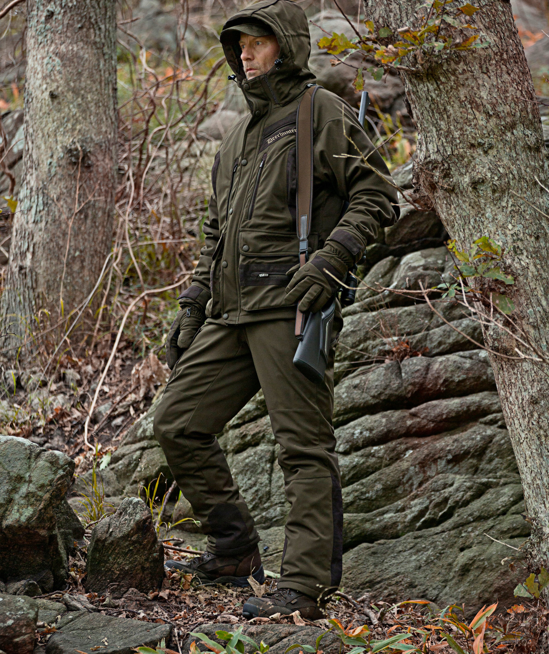 Deerhunter Muflon bib trousers, Green, large image number 2