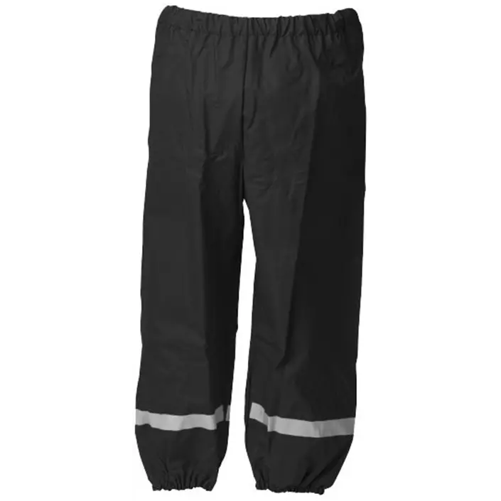 Elka PU kids rain trousers, Black, large image number 0