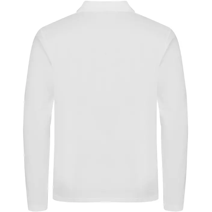 Clique Premium long-sleeved polo shirt, White, large image number 1
