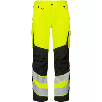 Engel Safety Light women's work trousers, Hi-vis Yellow/Black