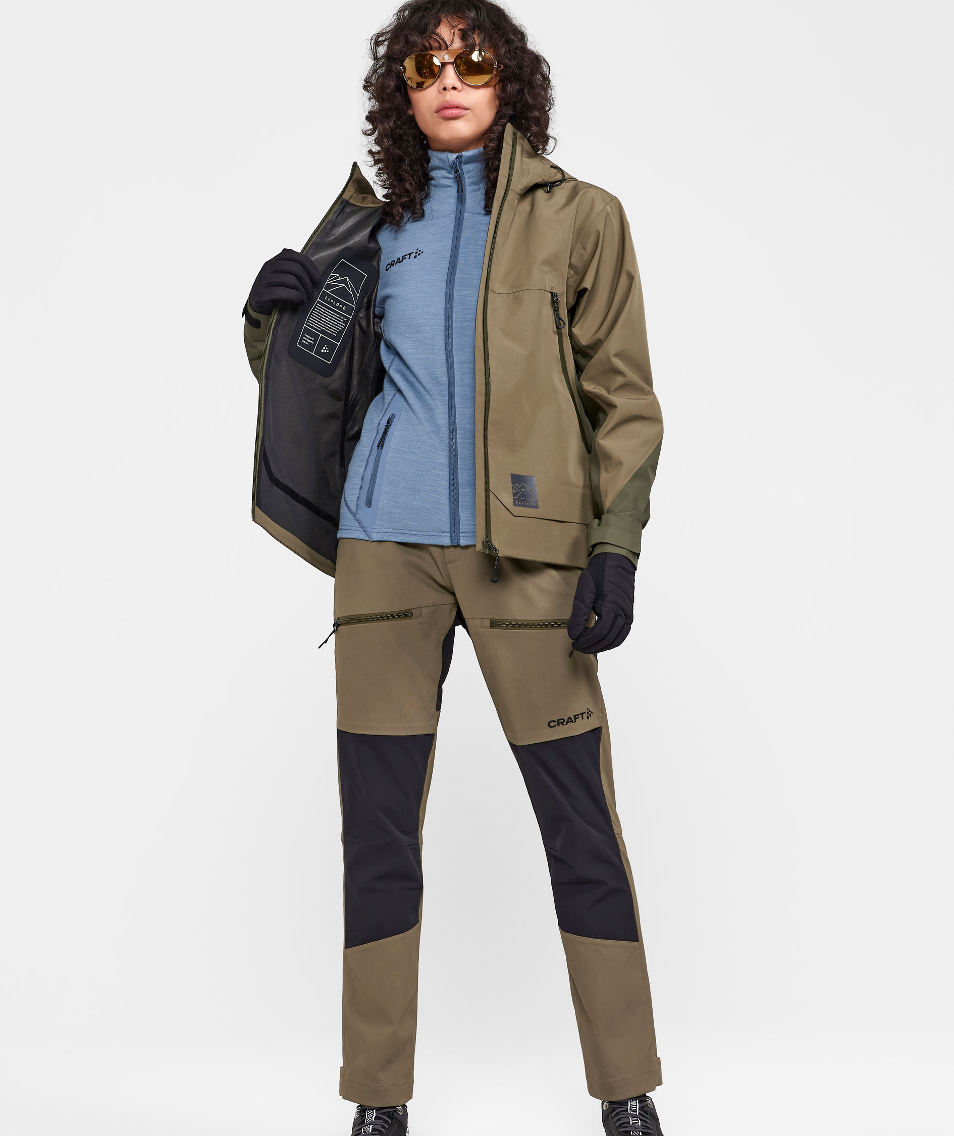 Craft PRO Explore Midlayer women's cardigan, Flow Melange, large image number 5