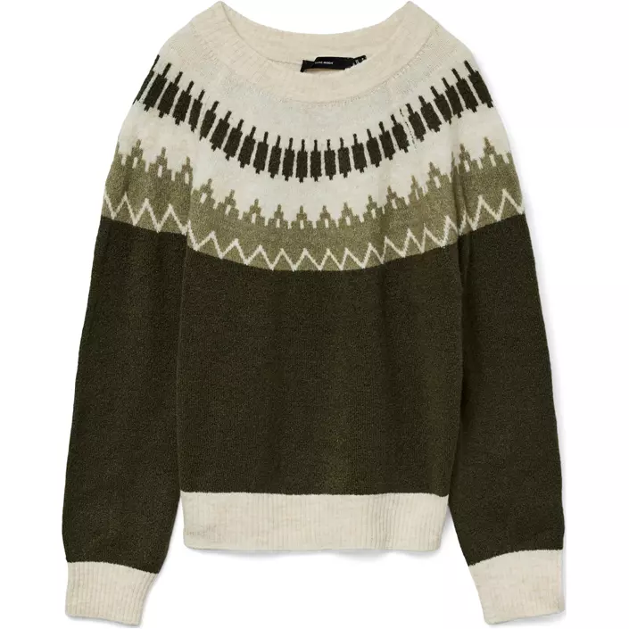 Vero Moda VMSIMONE NORDIC dame striktrøje, Grape leaf, large image number 0