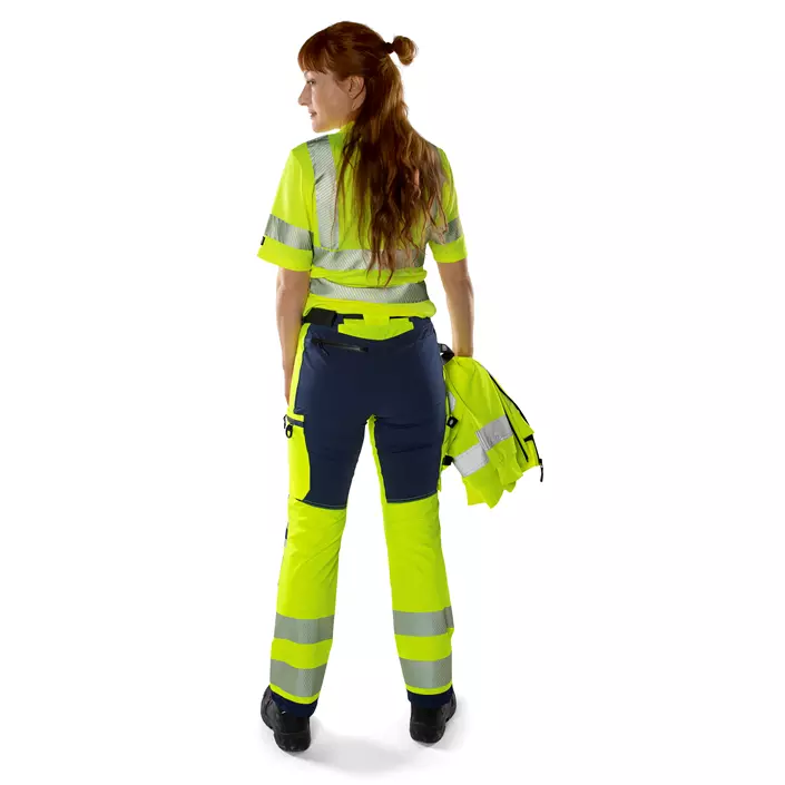 Fristads Green women's work trousers 2665 GSTP full stretch, Hi-Vis yellow/marine, large image number 3