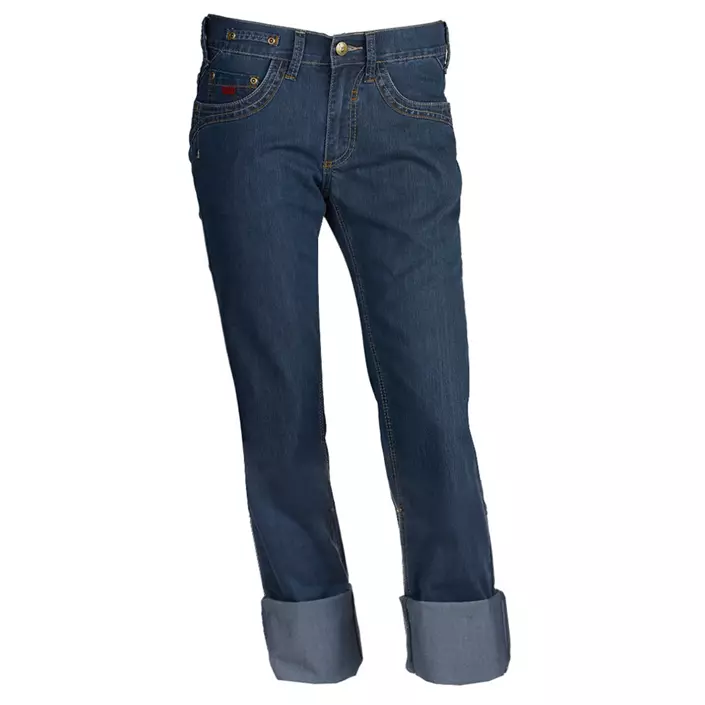 Nybo Workwear Twiggy women's trousers with extra leg length, Denim blue, large image number 1