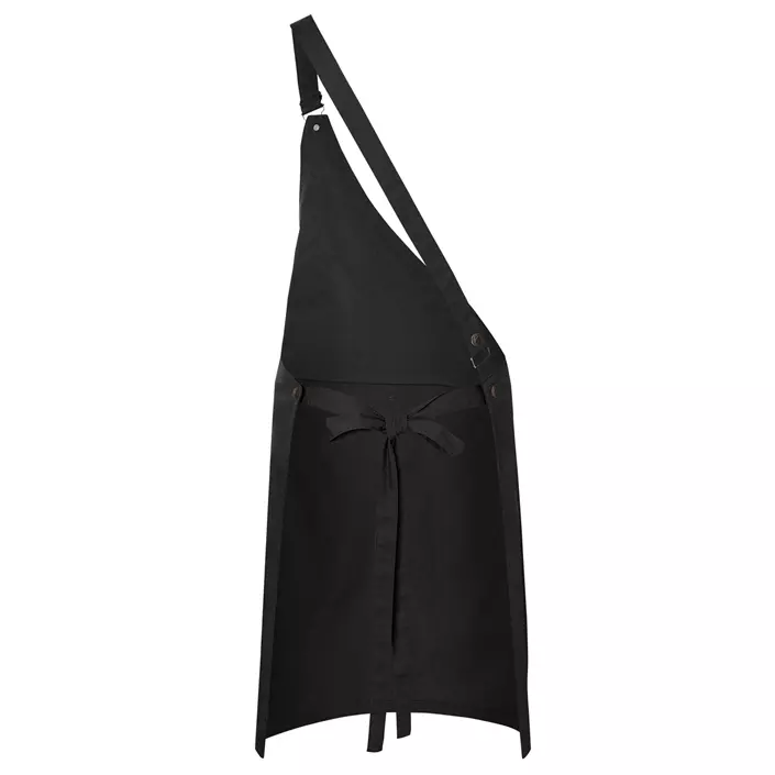 Karlowsky Classic asymmetrical bib apron with pocket, Black, Black, large image number 2