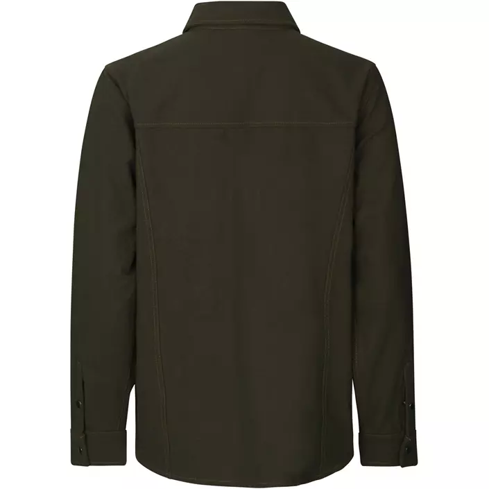 ID Modern fit langærmet flannelsskjorte, Oliven, large image number 2