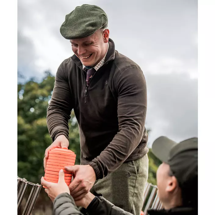 Seeland Benjamin half zip fleecetröja, Dark brown, large image number 1