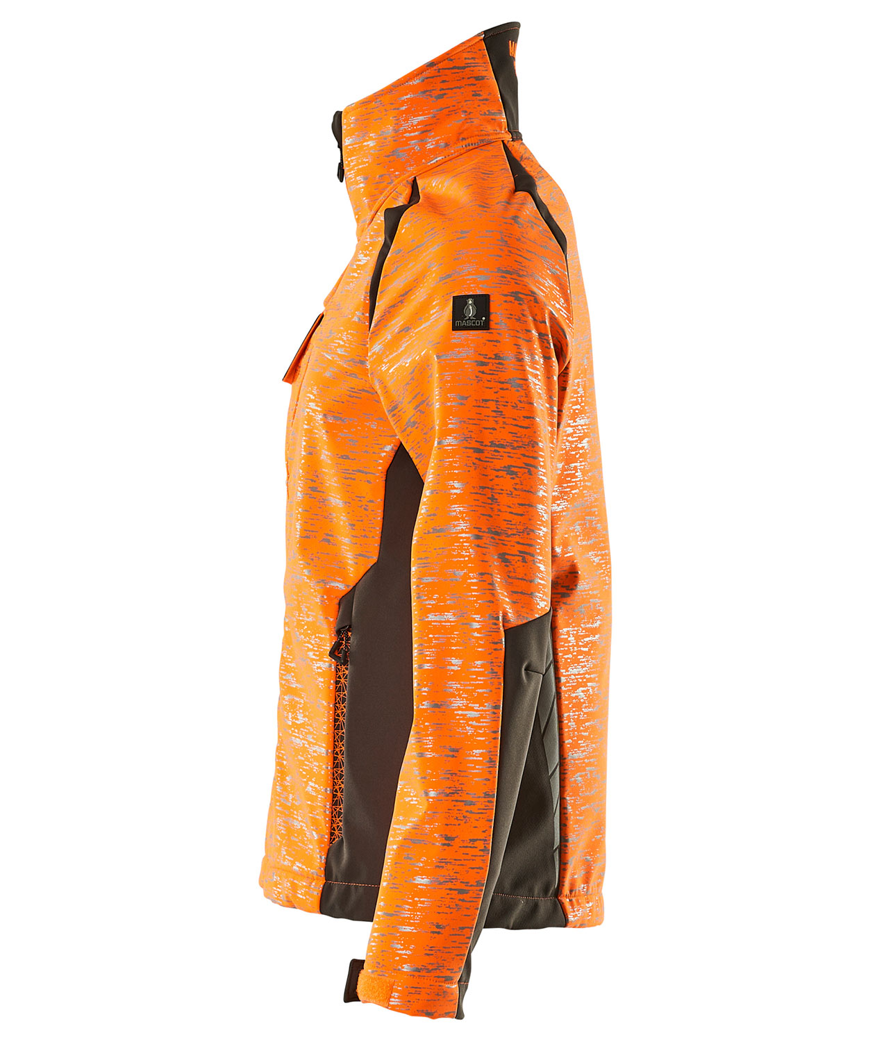 Mascot Accelerate Safe women's softshell jacket, Hi-vis Orange/Dark anthracite, large image number 3