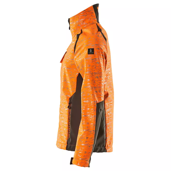Mascot Accelerate Safe women's softshell jacket, Hi-vis Orange/Dark anthracite, large image number 3