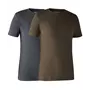Deerhunter Basic 2-pack T-shirt, Brown Leaf Melange