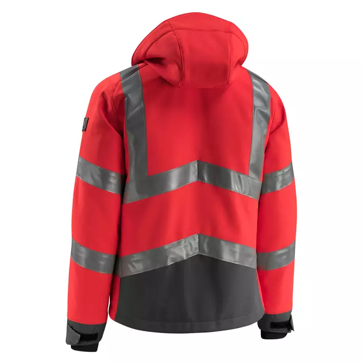 Mascot Safe Supreme Blackpool softshelljakke, Hi-vis Rød/Mørk antracit, large image number 2