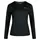 Zebdia langærmet dame T-shirt, Sort, Sort, swatch
