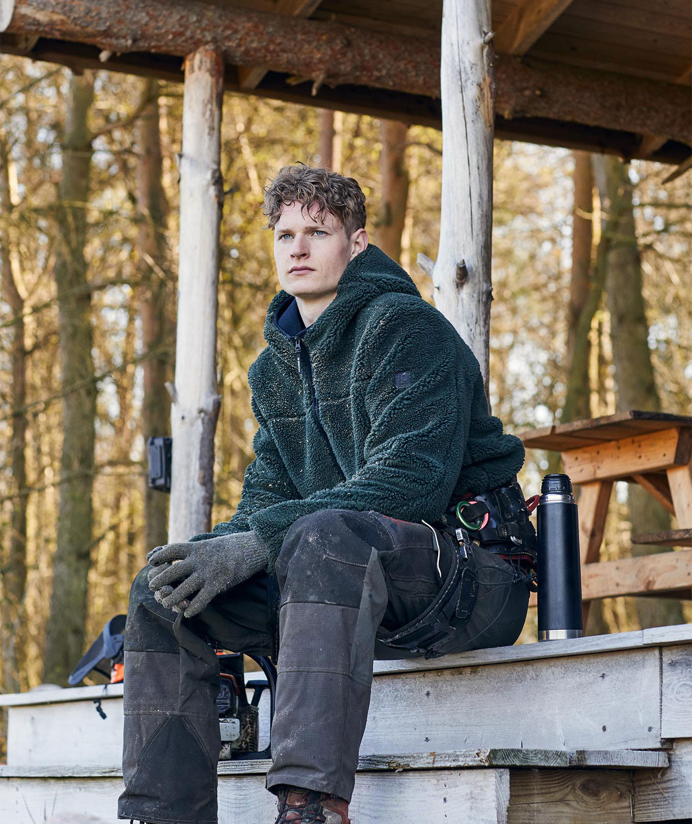 ID pile fleece jacket, Olive, large image number 7