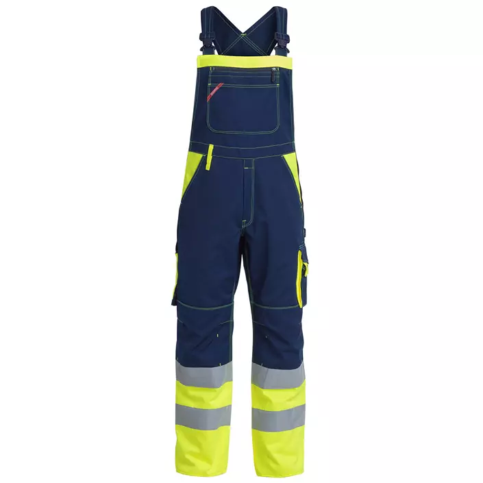 Engel arbetshängselbyxa, Marin/Hi-Vis gul, large image number 0