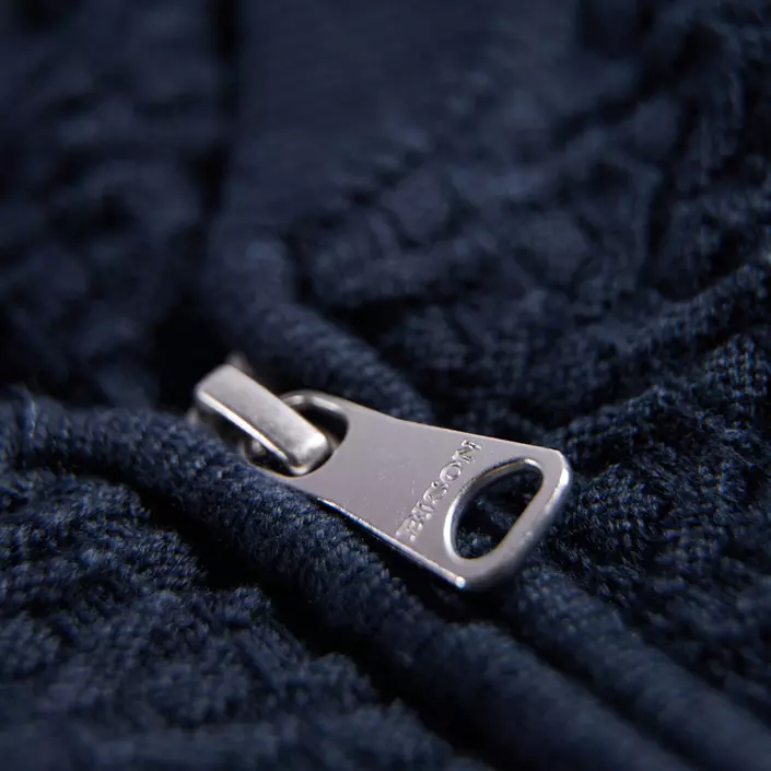 Bison strikcardigan, Blue Mel, large image number 2