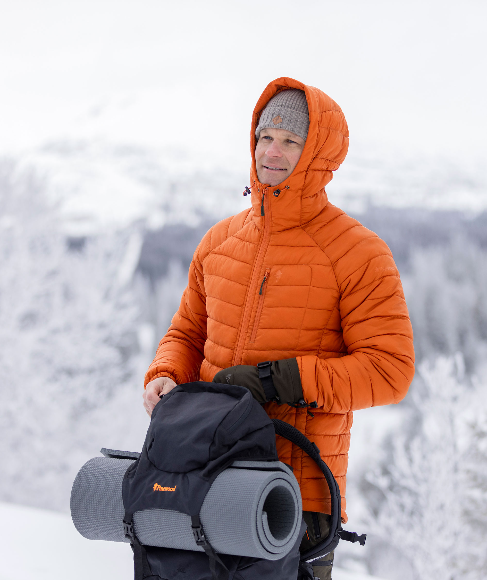 Pinewood&nbsp;Abisko Insulation vatteret jakke, Burned Orange, large image number 3