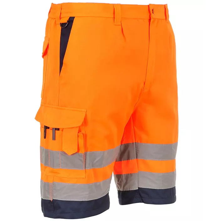 Portwest work shorts, Hi-vis Orange/Marine, large image number 0