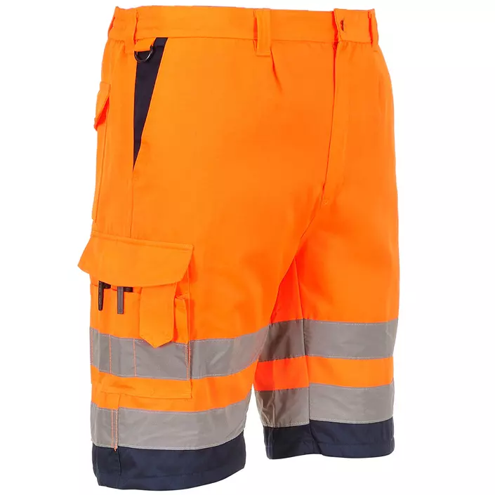 Portwest work shorts, Hi-vis Orange/Marine, large image number 0