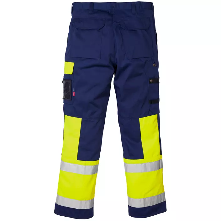 Fristads Kansas Diensthose, Hi-Vis gelb/marine, large image number 1