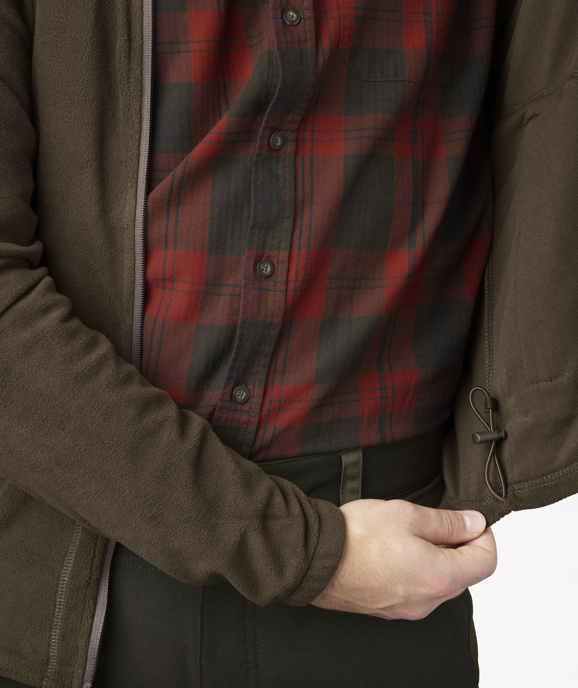 Seeland Benjamin fleecejakke, Dark brown, large image number 5