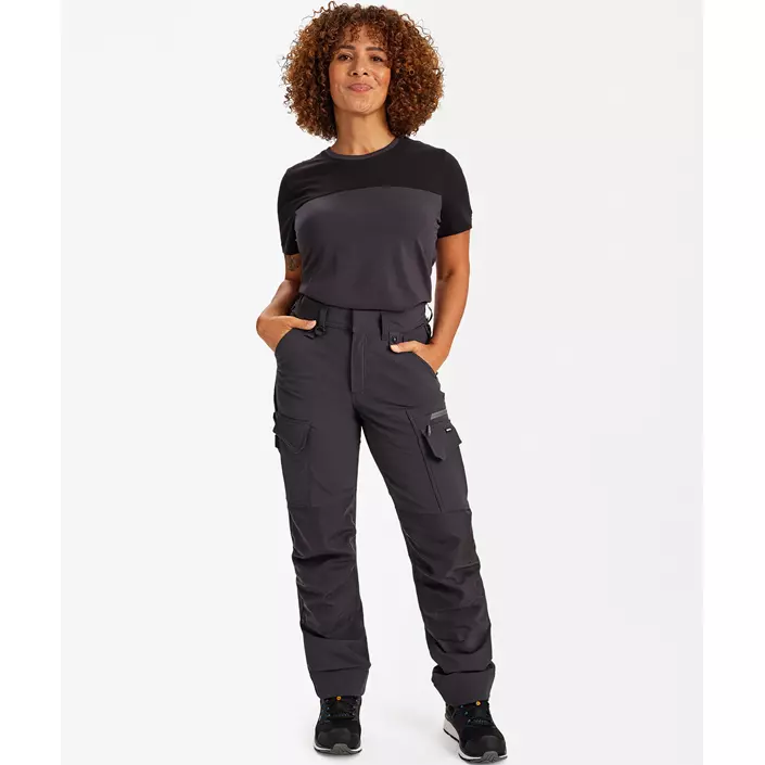 Engel Entire dame arbejdsbukser full stretch, Anthracite Grey/Black, large image number 1
