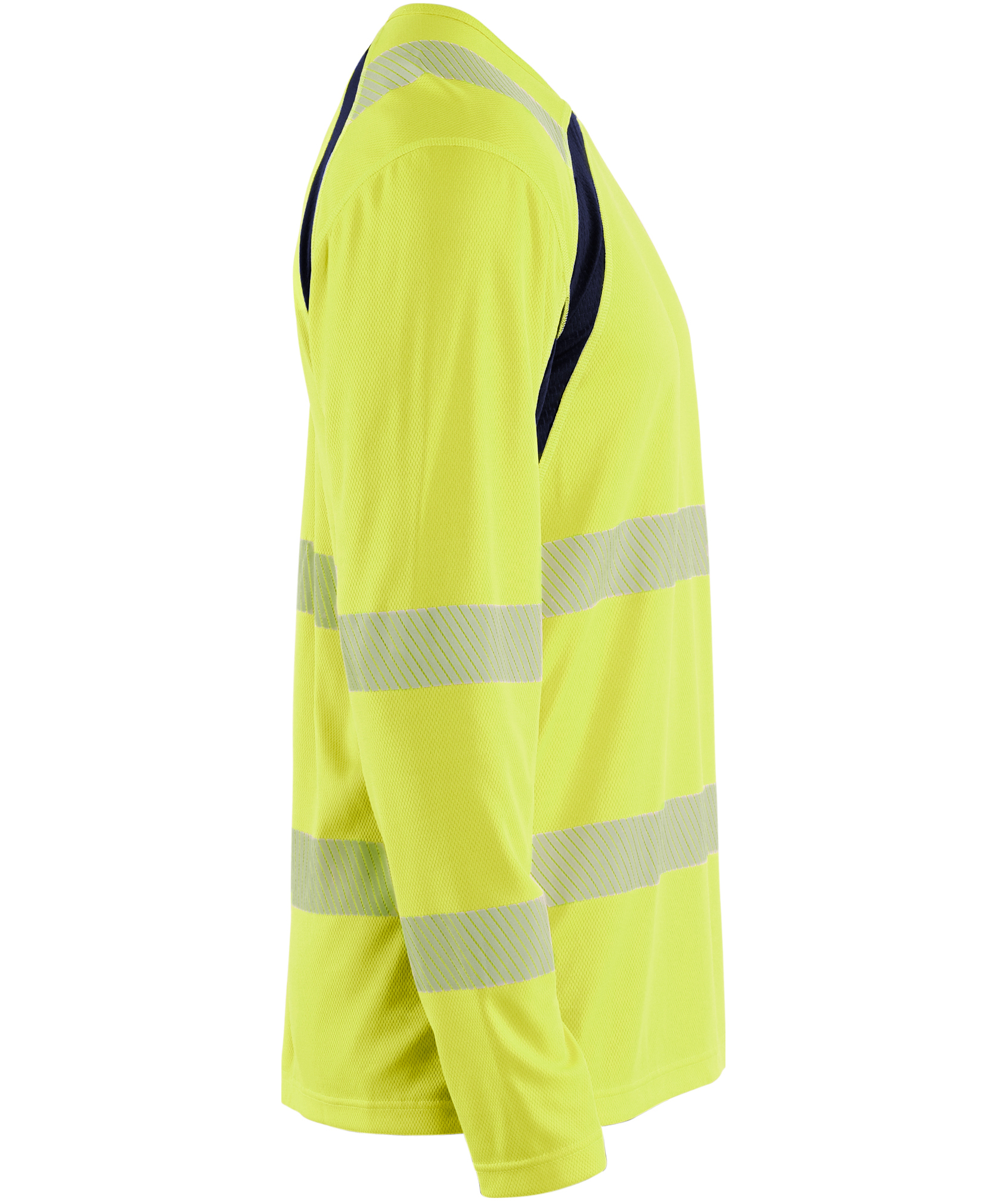 Bl&aring;kl&auml;der lang&auml;rmliges T-Shirt, Hi-Vis gelb/marine, large image number 3