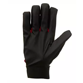 Cramp winter gloves with velcro, Black/Red