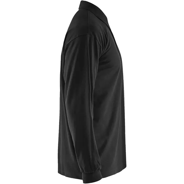 Blåkläder Anti-Flame long-sleeved polo shirt, Black, large image number 3