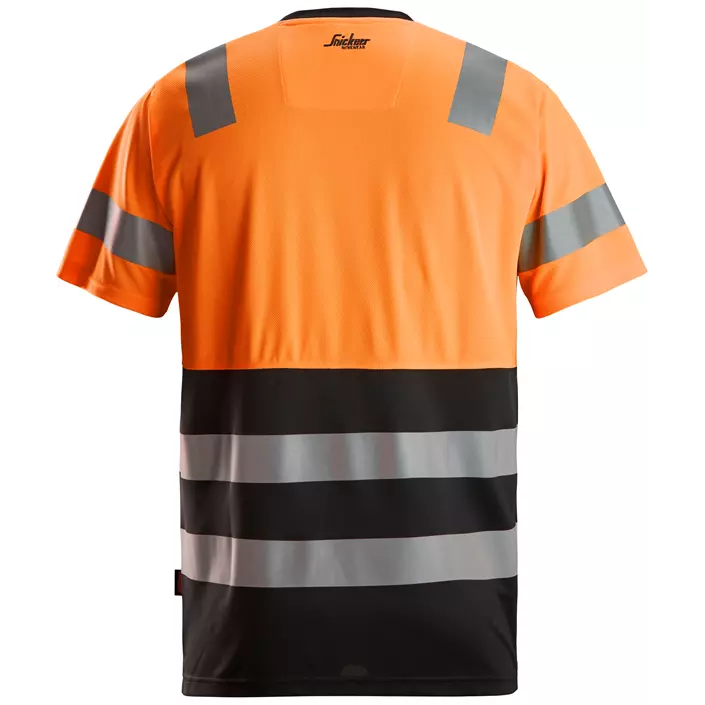 Snickers T-Shirt 2535, Schwarz/Hi-vis Orange, large image number 1