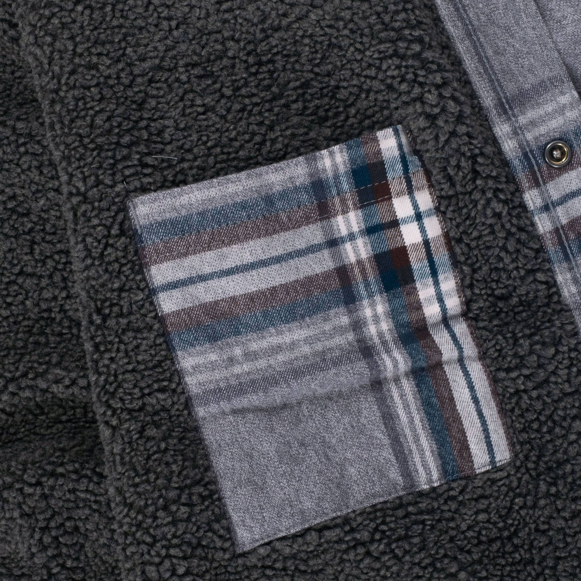 Carhartt Sherpa Gef&uuml;ttert Hemdjacke, Asphalt, large image number 6