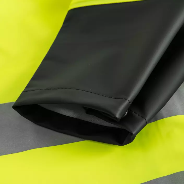 Lyngsøe Multinorm PU regnjakke, Hi-vis Gul/Marine, large image number 3
