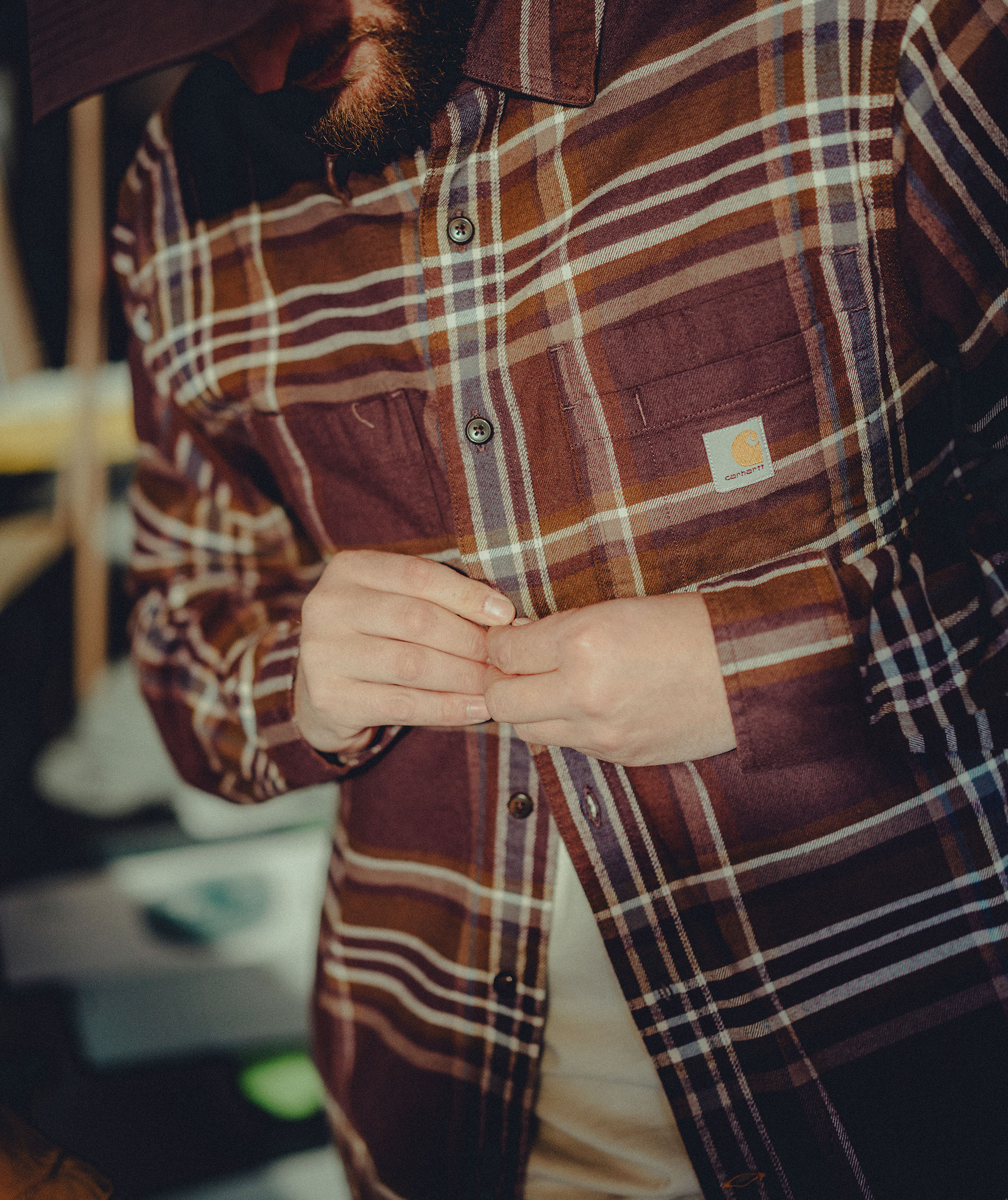 Carhartt Flanellhemd, Dark Sepia, large image number 4